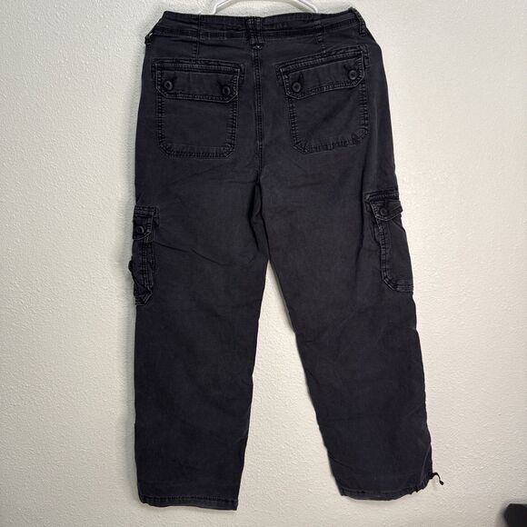 American Eagle Cargo Pants Size 6 Regular Dark Gray Utility Pockets Jogger Style - Picture 2 of 7